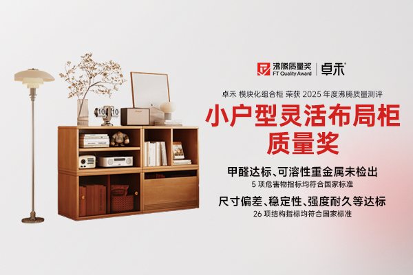空间魔法！卓禾模块化组合柜斩获2025沸腾“小户型灵活布局柜质量奖”
